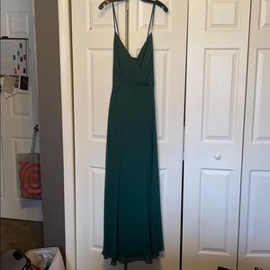 Emerald evening gown
